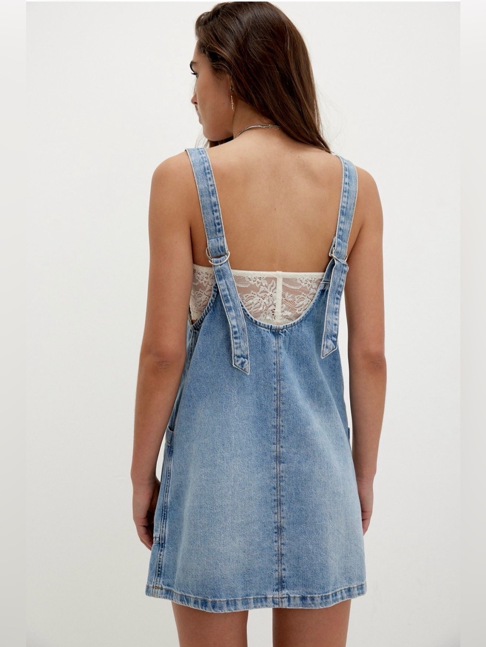 FREE PEOPLE High Roller Denim Dress Skirtall - Picture 2 of 8